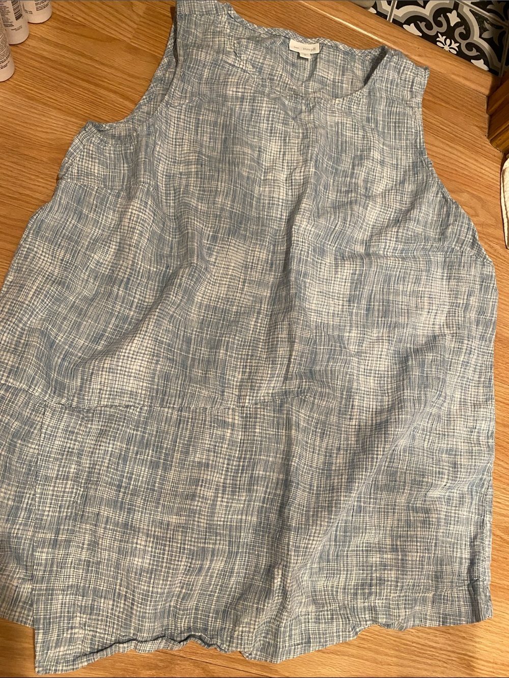 Preowned  women’s JJill linen Textured Sleeveless Linen Top XL Excellent